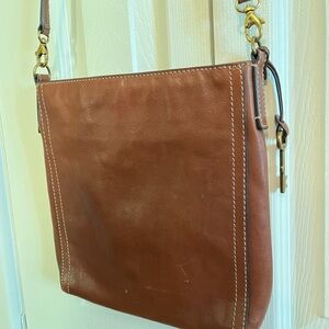 Fossil Brown Leather Crossbody Bag